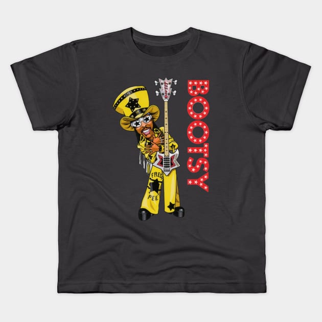 CARTOON BOOTSY COLLINS Kids T-Shirt by Official Bootsy Collins Merchandie